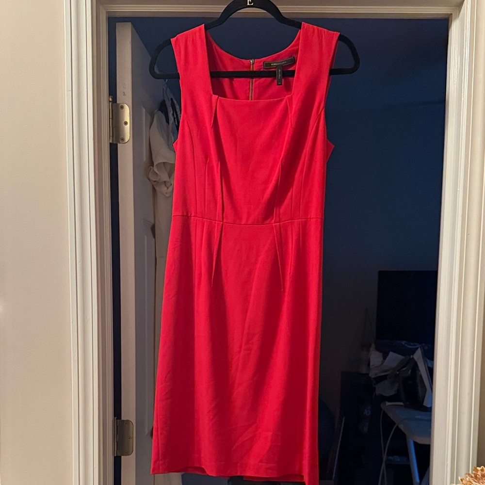 BCBGMaxAzria Vibrant Red Midi Dress